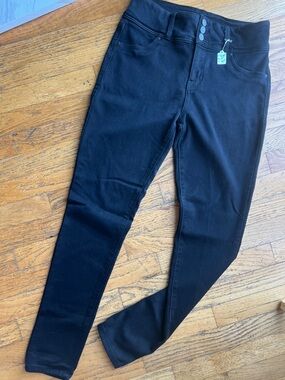 Wallflower Black Skinny Jeans with Triple Button Waist